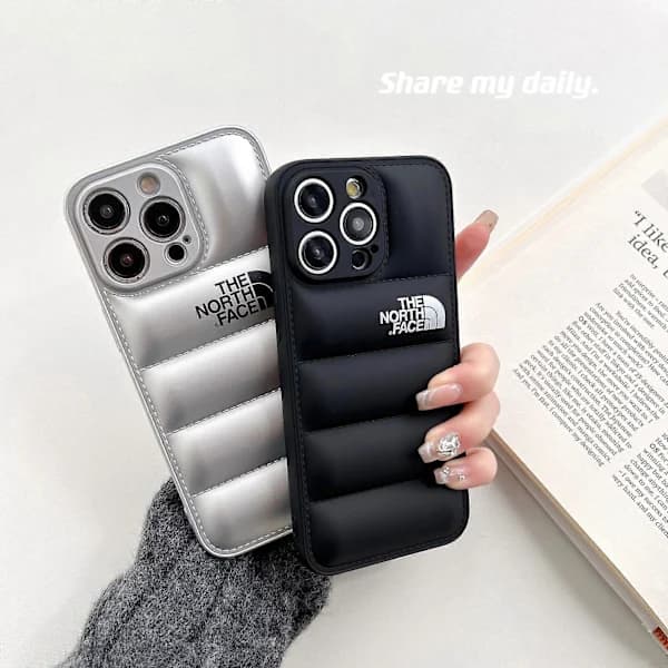 Dunjakke-serie – Kompatibel med iPhone 16 Pro – Støtsikkert svart deksel – Passer til iPhone 12