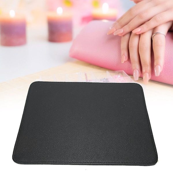 Nagelkonstbordmatta Kudde Pad Vikbar Tvättad Manikyr Skrivbordsmatta Nagelstudio Verktyg Svart