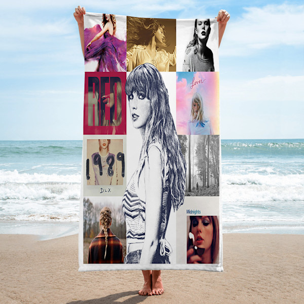 140x180cm mikrokuitu rantapyyhe julkkis ympäröivä suorakulmainen rantapyyhe Taylor Swift laulaja kylpypyyhe pyyhe