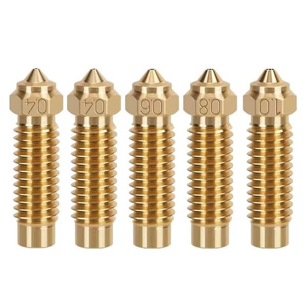 5 stk. Volcano Dyser til Neptune 4 Max/Plus Extruder Dyser Printerhoved Dyser Hotend Ekstruder