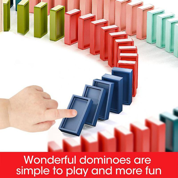 Domino Togblokke Sæt Bygning og Stabling Legetøj Creatives Legetøj Domino Togblokke Sæt til børn