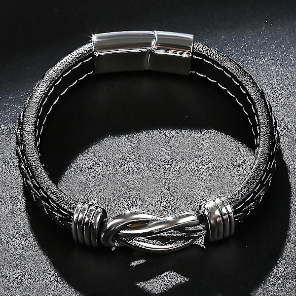 European And American Hand-decorated Titanium Steel Punk Men's Leather