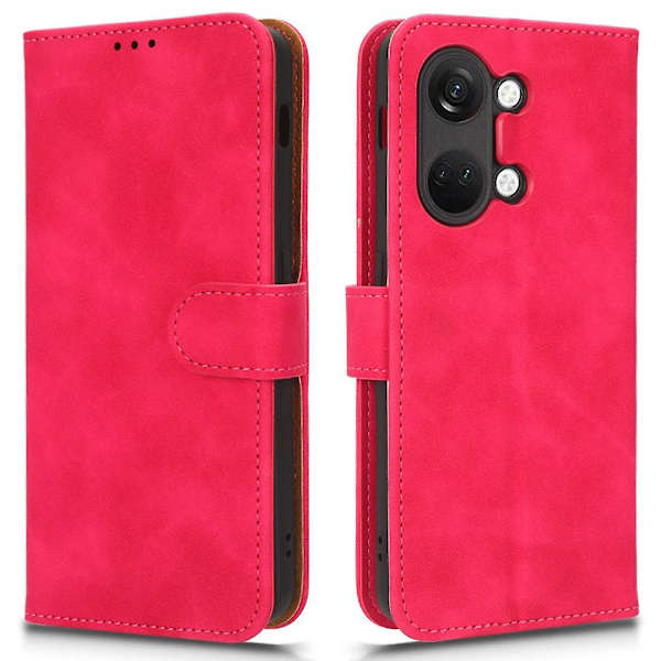 For OnePlus Nord 3 5G/Ace 2V Flip Folio Wallet Case Stand Feature Skin-touch Mobiltelefon Cover