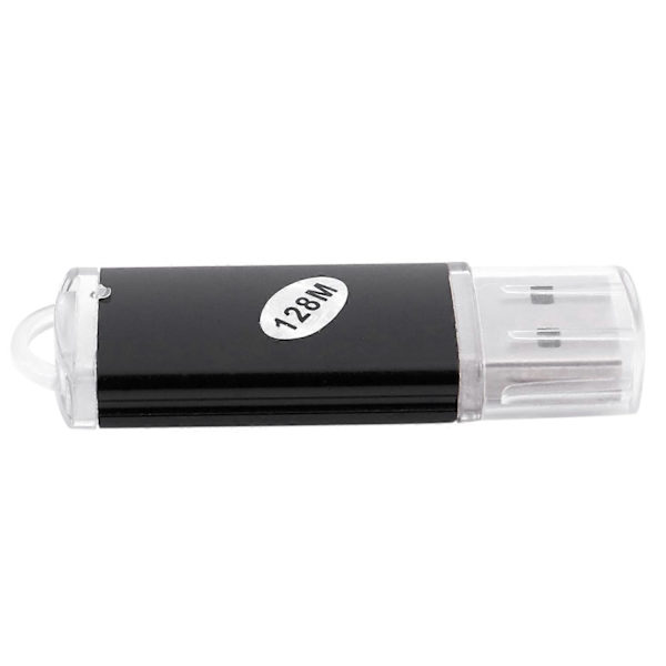 10 x USB-hukommelse 2.0 Hukommelseskort Flashdrev 128MB Gave Sort