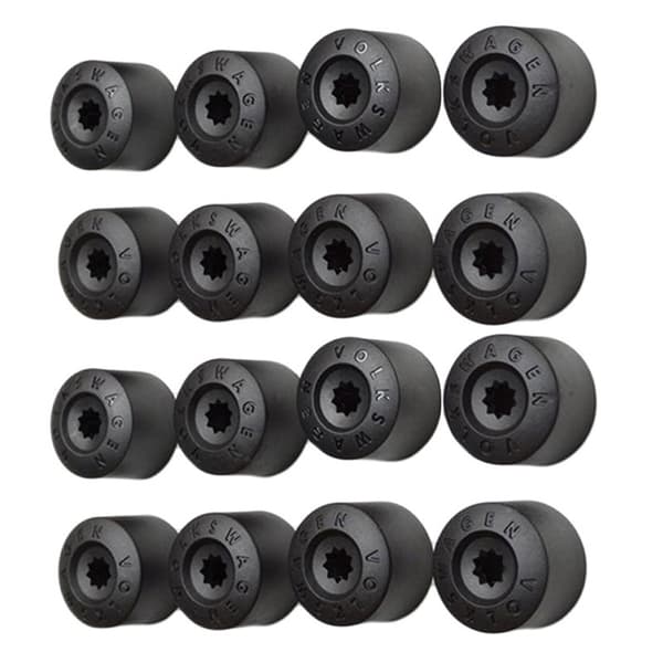 20 bolt caps for Volkswagen Golf, hjulmutterhetter, svart