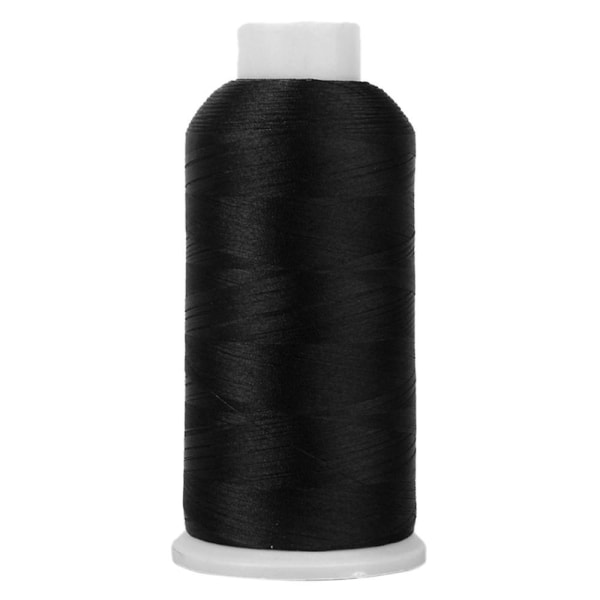 108d/2 polyester symaskin broderitrådspole svart