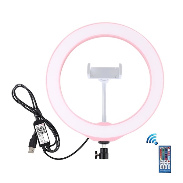 PULUZ 10,2 tommers 26 cm USB RGBW dimmbar LED-ringlys
