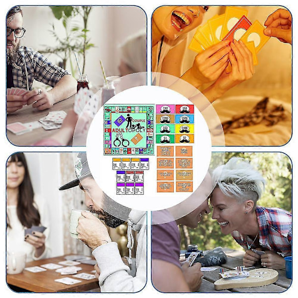 Brädspel för Par - Intimt Spel för Vuxna Par, Bärbar Deck med Kort för Jubileum