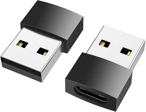 2 USB C til USB Adapter (2-pakning), USB-C Hunn til USB Hann Adapter, USB Type C Hunn til USB OTG for