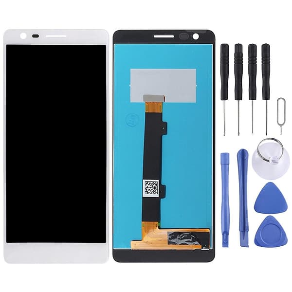 TFT LCD-näyttö Nokia 3.1:lle digitoijalla, kokoonpano (musta)