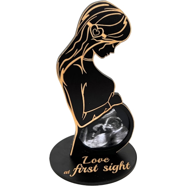 Baby Scan Bilde-Ramme - Baby Scan Bilde-Ramme Graviditetsgave til Nye Mødre | Unik Baby Scan Bilde-Ramme Graviditetsgave (Mørkebrun)