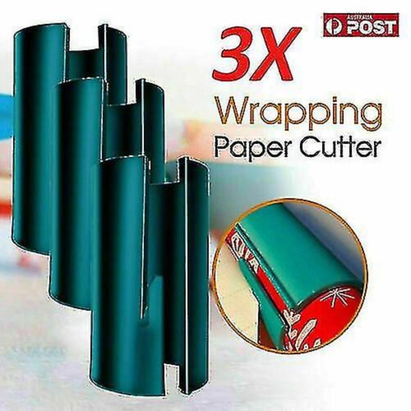 Sliding Omslagspapper Cutter Craft Seconds Wrap Paper Christmas Cut Tool 3st
