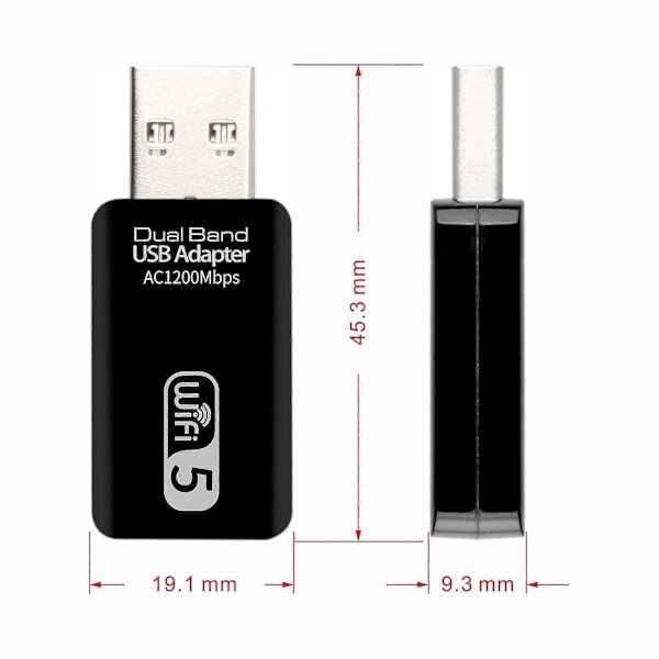 USB 3.0-adapter Wi-Fi-antenn Ethernet-adaptermodul (1 st)