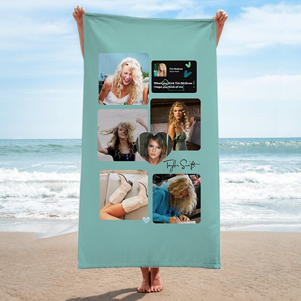 140x180cm Mikrofiber strandhåndklæde berømthed omgivende rektangulært strandhåndklæde Taylor Swift sanger badehåndklæde håndklæde