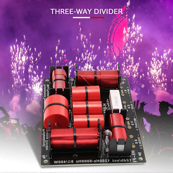 400W 3-vejs Crossover Divider Hifi Tweeter Woofer Højttaler Crossover 1250H/5000HZ med Højfrekvent P