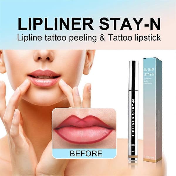 2 STK Nærende Leppeblyant Peel Off Leppeblyant Tattoo Leppefarge Rose Rosa