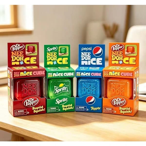 Ny stresslindrande klämleksak: Schylling Nee Doh Nice Cube Sensorisk Fidgetleksak Cola