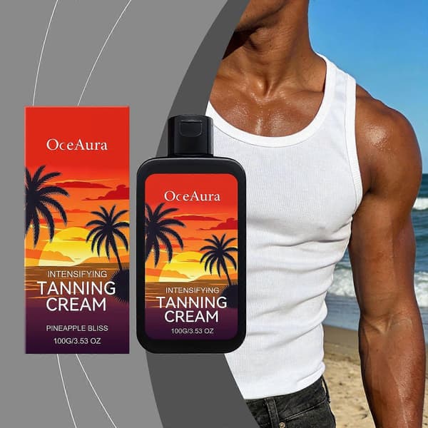 Intensiverende Bruncreme Ananas Bliss Duft, Solarium Bruningsaccelerator med 2pc