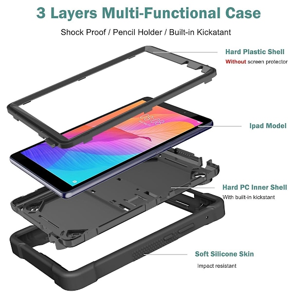 Silicone + PC-etui til Huawei MatePad T8