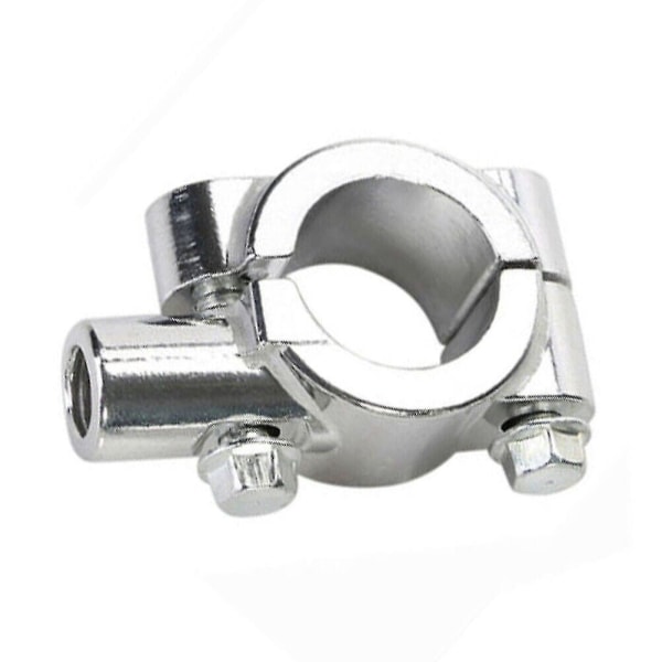 Motorcykelstyre Speglar Monteringshållare Klämadapter Universal(silver)(1st)