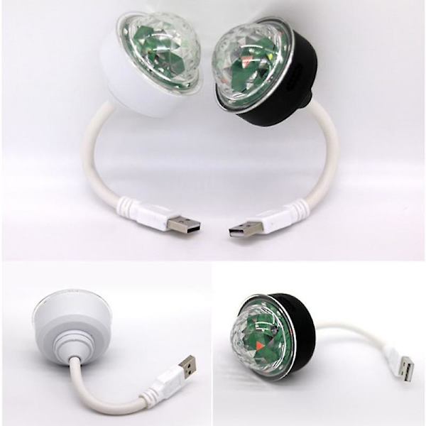 Bil Usb Ball Lights Dj Belysning Lyd Festlys Auto Rgb Multi Farge Bil Atmosfære Rom Dekorasjoner Lampe Strobe Lys