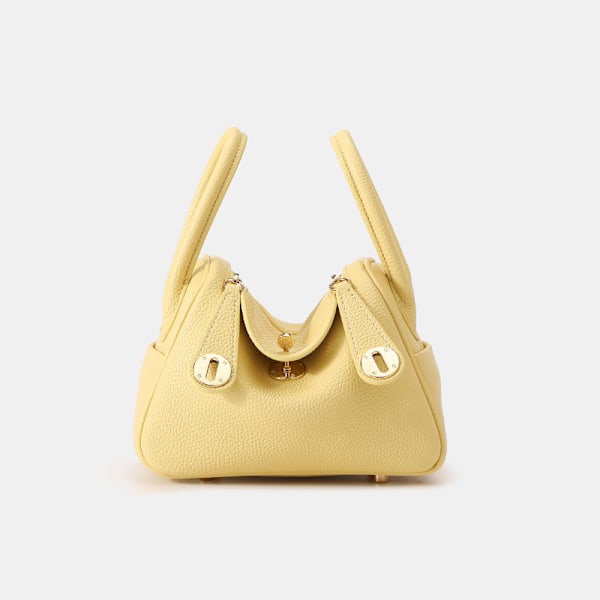mini lindy veske kuskinn legeveske ekte skinn dameveske trendy ett skulder crossbody håndveske puteveske 19cm gullspenne