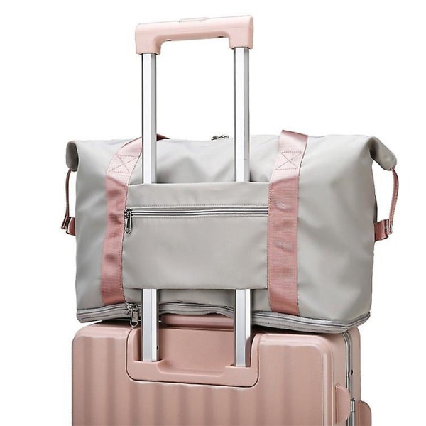 Vikbar resväska med stor kapacitet Vattentät tygväska (ljusgrön)