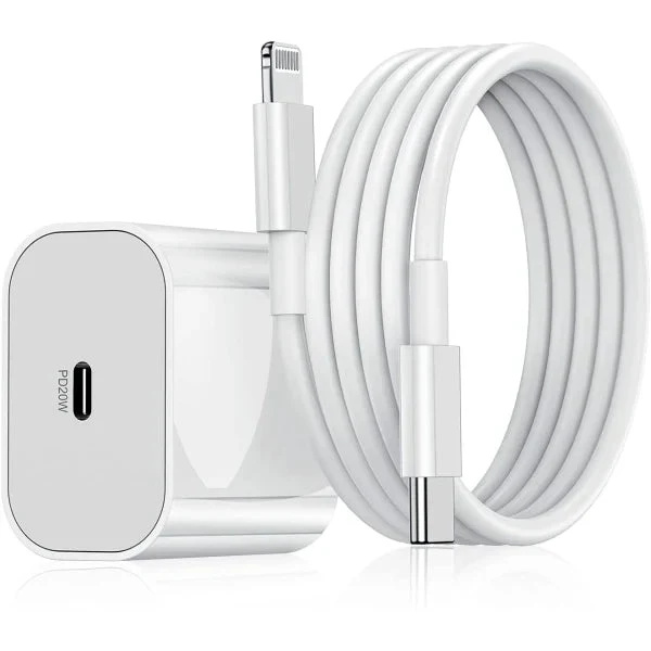 iPhone hurtigoplader — USB-C PD 20W (2 meter)