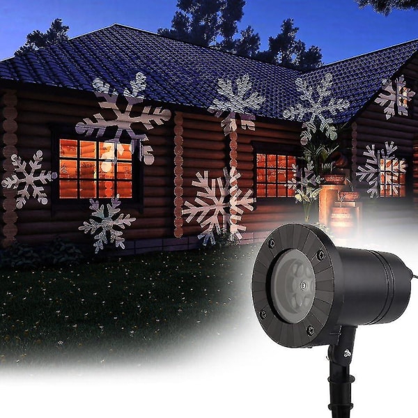 Snowflake Decorations Light, Christmasr Projektorlampor Utomhusbelysning Spotlight Led Rörlig Projektor Landskap Scenljus Inomhusdekoration För T