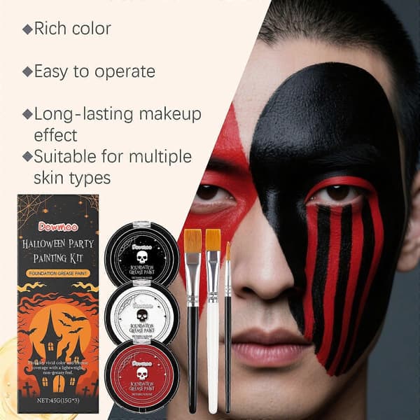 Ansigtsmaling sæt til Halloween maskeradefest makeup