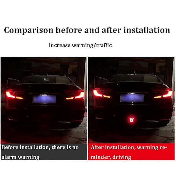 LED F1 V-tyylinen jarruvalo Universaali Auton Takana Ajettava Sumuvalo Ohjausvalot Takavalot Kolmas Jarruvalo