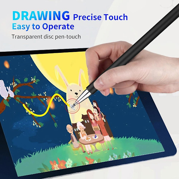 JD01 Magnetisk Penhætte + Skive + Ekstra Penspids Stylus Pen
