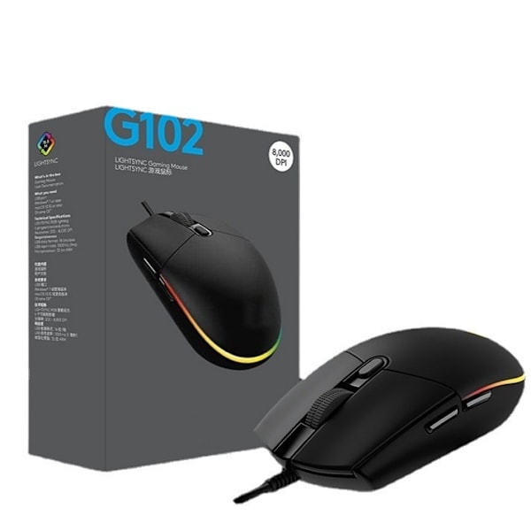 G102 anden generation kablet mus gaming business kontor lysende egnet til notebook desktop