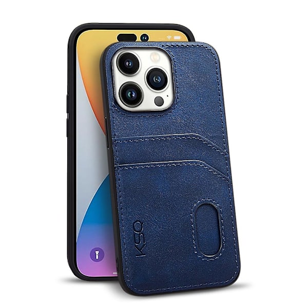 KSQ Style-C för iPhone 14 Pro - Skyddande baksida med kortplatser i belagd TPU