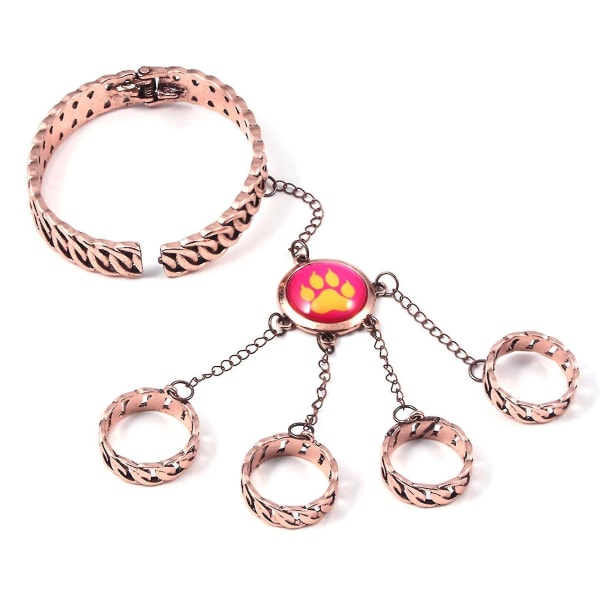 Animation Ladybug Reddy Girl Ring Armband Set Cat Claw and Dog Claw Element Ring Öppning Stängning Armband Present för barn-