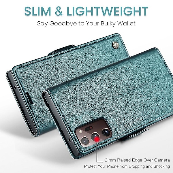 For Samsung Galaxy Note20 Ultra/Ultra 5G Lommebokdeksel Flip Stativ Litchi Texture Telefondeksel