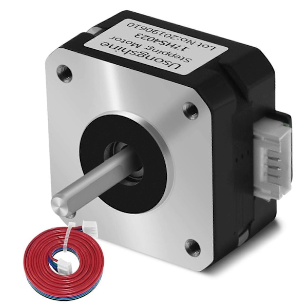 Nema 17 Steppermotor Bipolär Stepmotor för Extruder 3D-skrivare 4.1V 1A 13 (18.4Oz.In) 4 Ledningar med 1M Kabel