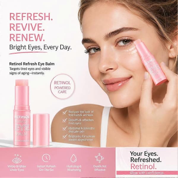 Retinol Refresh Øjenbalsam for Hydrering og Glat Boost 1pcs