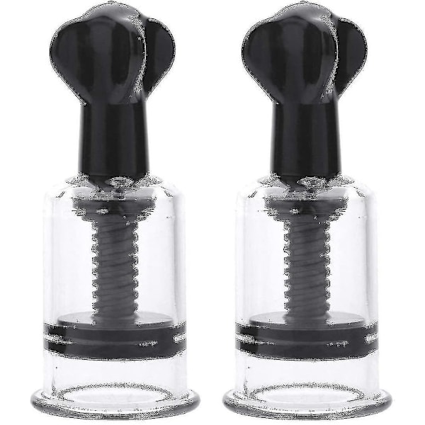 2 stk Nippel Sugere Roterende Vakuum Twist Sugkopp Anti Cellulitt Kopping Massasjekopp For Amming Brystpumpe Svart 3.0cm