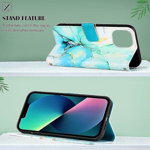 Marmor Mönster PU Fodral Till Iphone 14 Plus