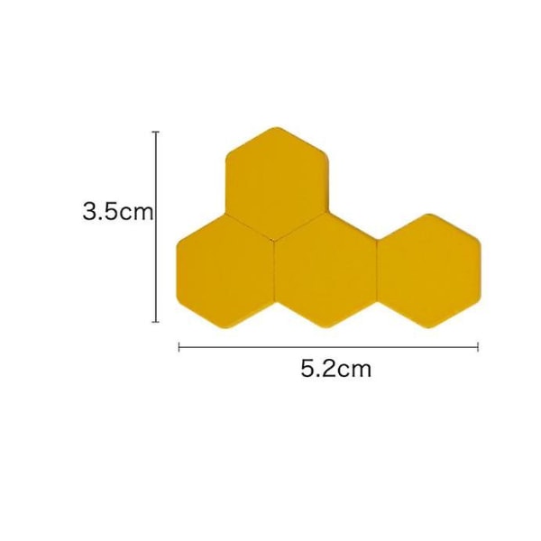 14 stk træpædagogisk legetøj sekskantet puslespil Honeycomb Type Sjovt sort puslespil