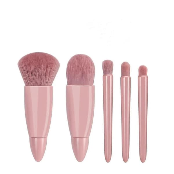 5-delt Makeupbørste Sæt, Spejlboks Børste Sæt, Bærbar Blush Børste, Concealer Børste