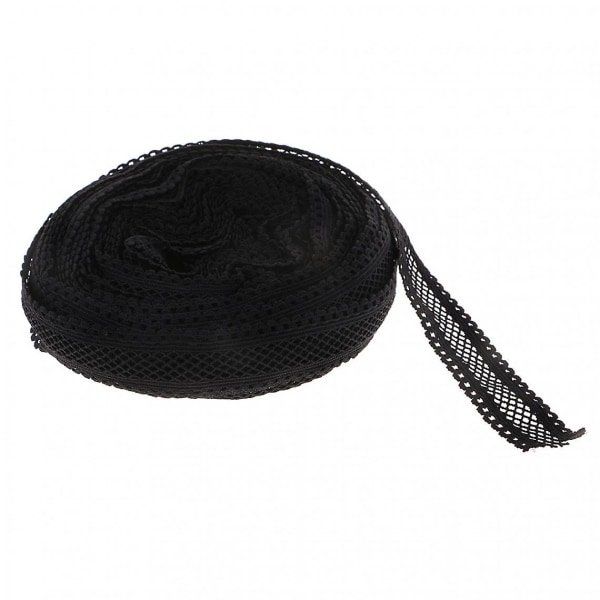 5 yards 18 mm elastisk elastisk blondebånd Gjør-det-selv syhåndverk svart
