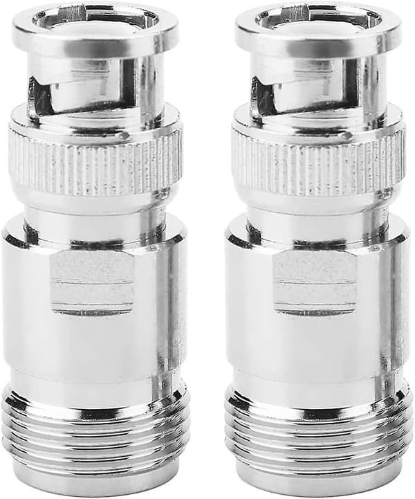 Kabeladapter Koaxialadapter Testkonverter Videosignalanslutning (silver) (2-pack)