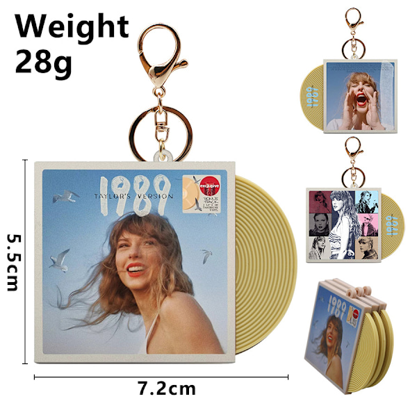 Taylor Swift 1989 album CD record keychain