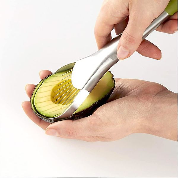 Avocado Skærer 2-i-1 Multifunktionel Rustfrit Stål Skræller Køkkenredskab
