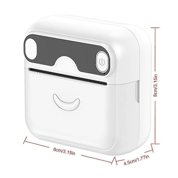 Mini Lommeprinter, Bærbar Bluetooth Termisk Printer, Til Android Eller Ios App, Blækfri Printer Ki