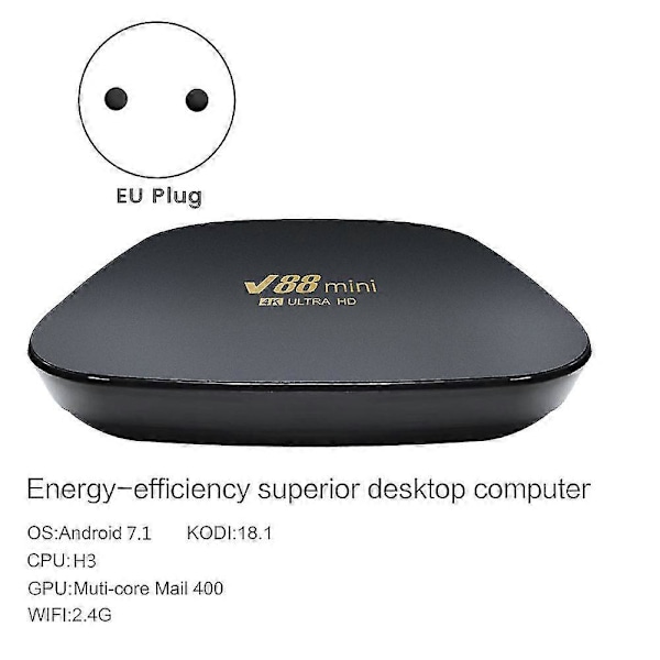 V88 Mini Smart TV Box Android 12 Allwinner H3 Quad Core 2,4 GHz Wifi 8K Set Top Box 8 GB + 128 GB Mediaafspiller