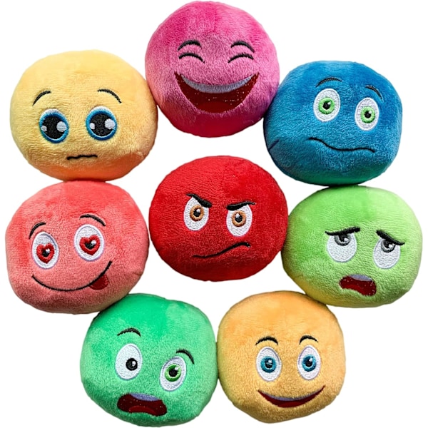 Hundleksaker, Mjuk Plyschboll Husdjurs Tuggleksak med Pip, Interaktivt Hämtningsspel för Små och Mellanstora Husdjur (8-pack)