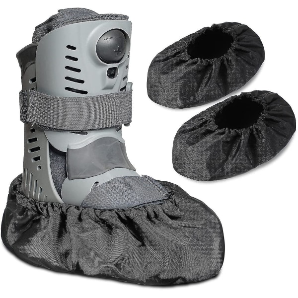 Wabjtam 2 stycken Walking Boot Cover Återställningsskor Skyddar Non Hald Fot Brace Cover Återanvändbart Boot Cover Waterp